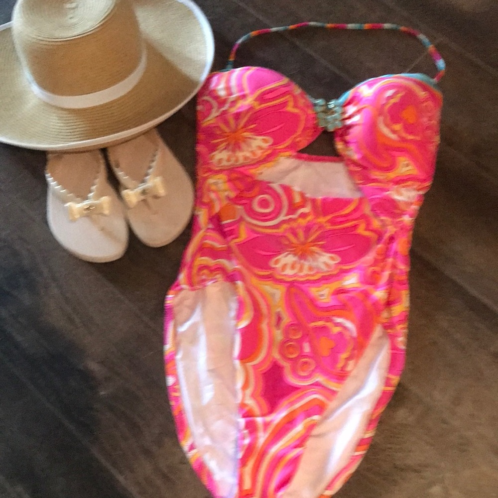 NWT- morning sunrise bandeau swimsuit